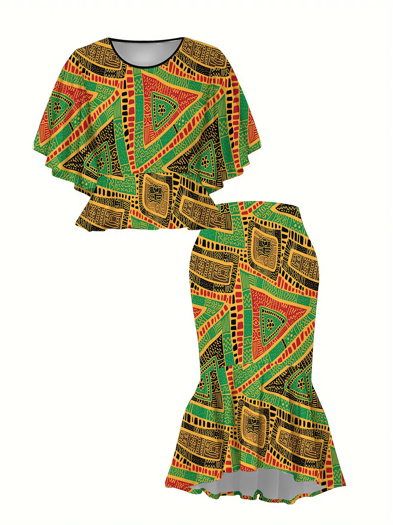 

Классический тотемный женский принт, напечатанный на 3D-принтере, Модный большого размера, Элегантный, Универсальный для всех сезонов. Футболка, Юбка и Комплект, Модный Стиль 1XL жёлтый