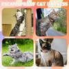 2 Pack Cat Harness and Leash Set, Escape Proof Adjustable Kitten Harness with Leash Collar Lightweight Soft and Comfortable for Small Medium Cats