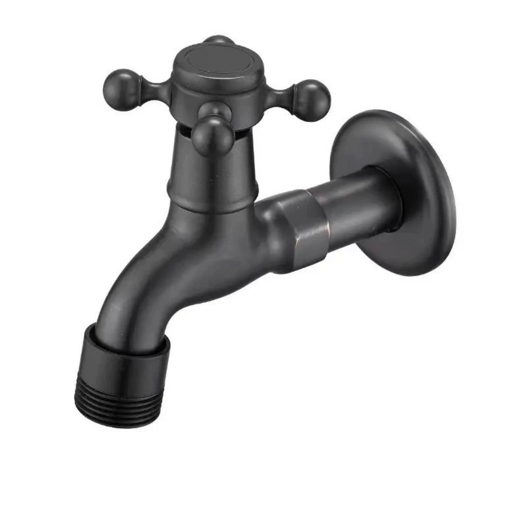 Black Washing Machine Faucet Brass Bibcock Faucet Garden Faucet Outdoor Faucet Bathroom Mop Sink Faucets  Water Taps Garden