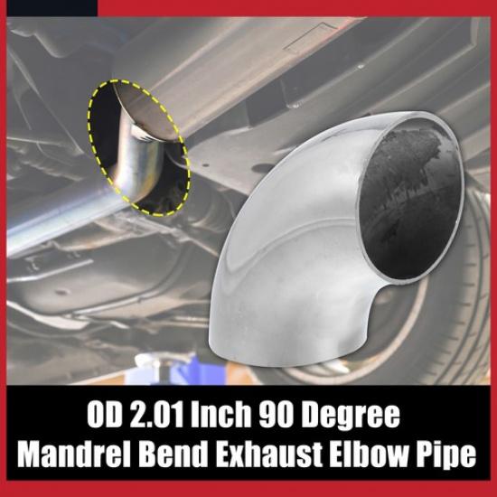 Universal  OD 2 inch 90 Degree Mandrel Bend Elbow Bend Exhaust Tube Pack of 2