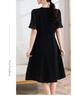 Elegant V-Neck Summer Dress for Women Aged 40-50