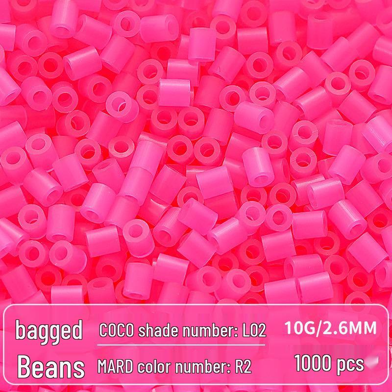 Clear Puzzled Beans Special Color Refill Pack, Black & White, 2.6mm Handmade DIY Fuse Beads Toy Set