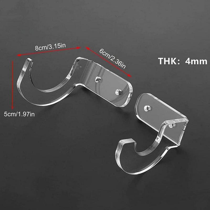 2Pcs/Set Acrylic Swords Wall Mount Display Holder Lightsaber Stand Transparent Black Swords Wall Rack Stand Holder For Toy