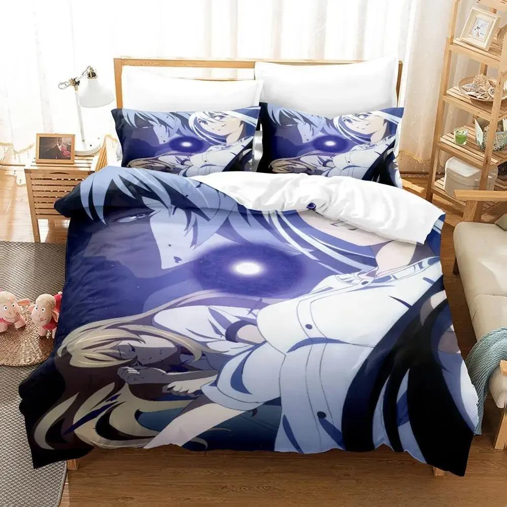 Gokukoku No Brynhildr Bedding Set Single Twin Full Queen King Size Bed Adult Kid Bedroom Duvet cover Anime Bed Sheet
