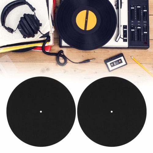 DJ Slipmats, 2 Felt Turntable Slipmats for 12-inch Vinyl Record Players, Turntables, Home Disc Protection, Non-Slip Mats, Replacement Accessories