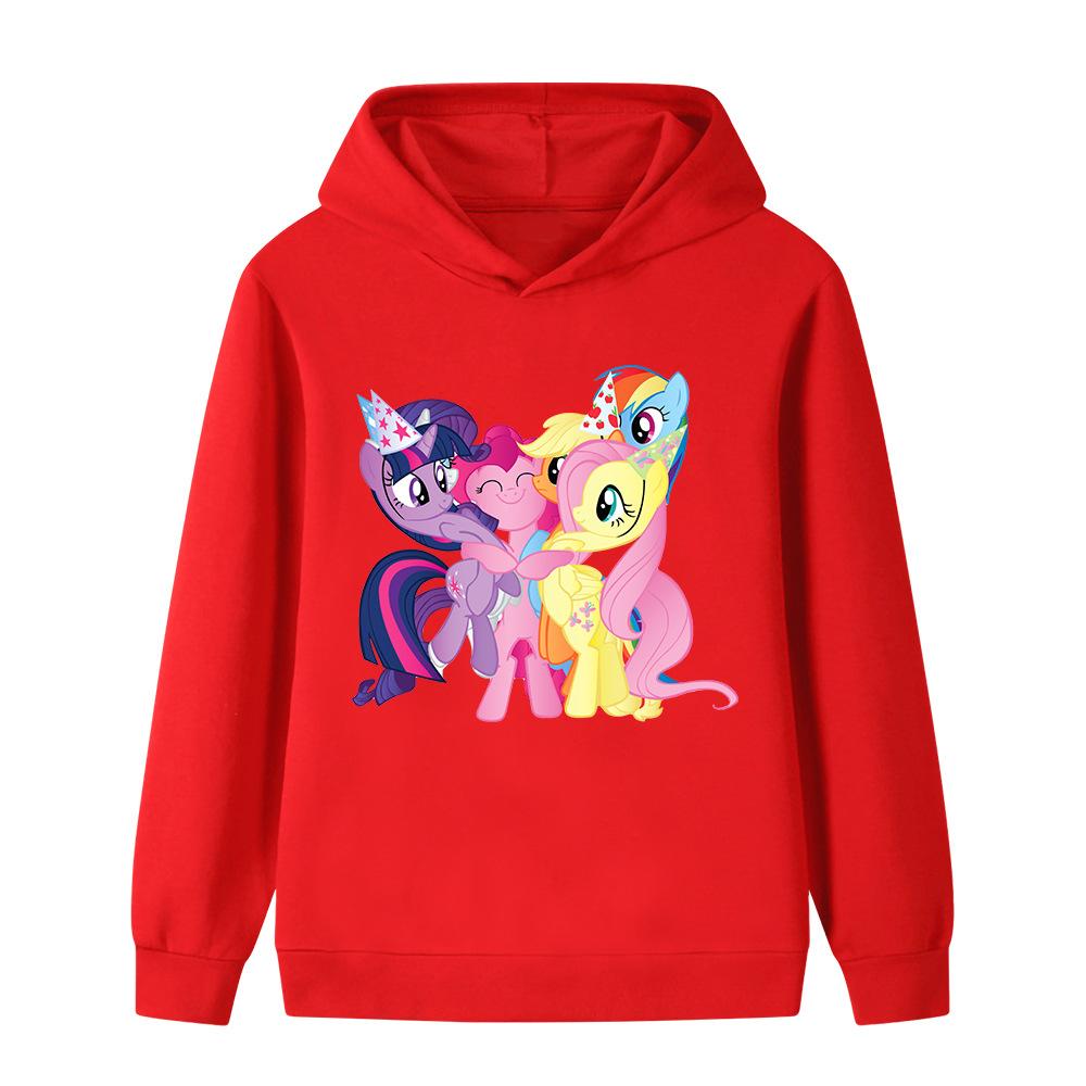 Mädchen Neues My Little Pony Freundlich Bedrucktes Langarm Warmes Oberteil Kinder Outdoor Modischer Warmer Herbst- und Winter-Hoodie