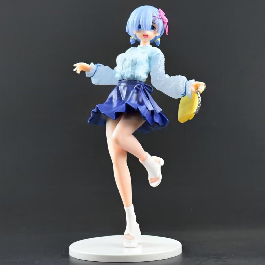 Zero To From Another World Rem Figurine Jk Skirt Anime Model Toys Statuary Gift