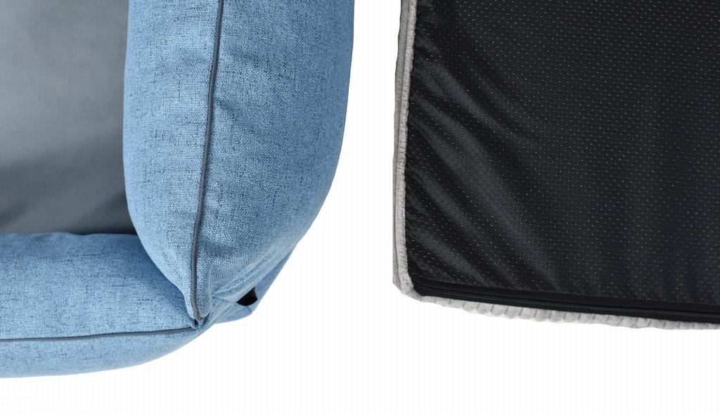 Rocky Orthopedic Blue Dog Bed - 97cm x 86cm