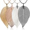 Women Hollow Leaf Pendant Long Chain Necklace Fashion Jewelry Accessory Gift