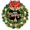 Creative Christmas Window Wreath Decal - Festive Electrostatic Sticker for Glass & Doors