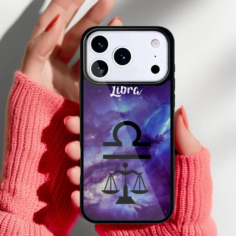 Zodiac Libra Balance Phone Case for iPhone 17 Air 16e 15 14 13 Pro Max Back Cover for 12 11 Pro Coque