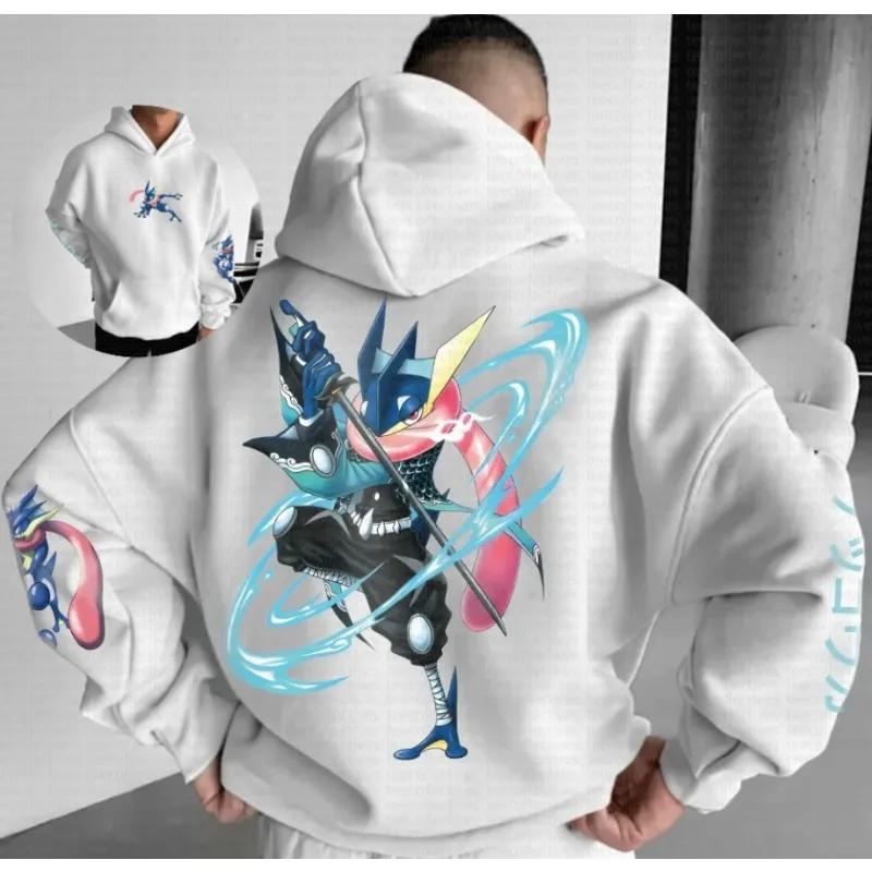 Autumn and Winter Handheld Game Cartoon Print Hoodie Men's Cartoon Hand-painted Fashion Trend Loose Casual Jumper