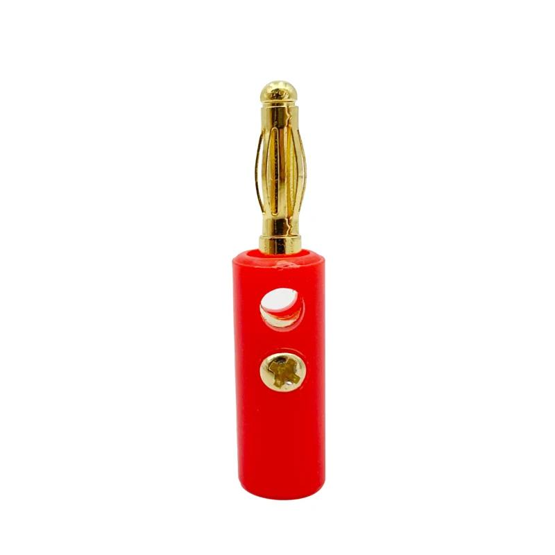 50PCS 4mm Banana Plug Gold Plated -For Speaker Wire Red Black Audio Speaker Cable Wiring Post Banana Connector