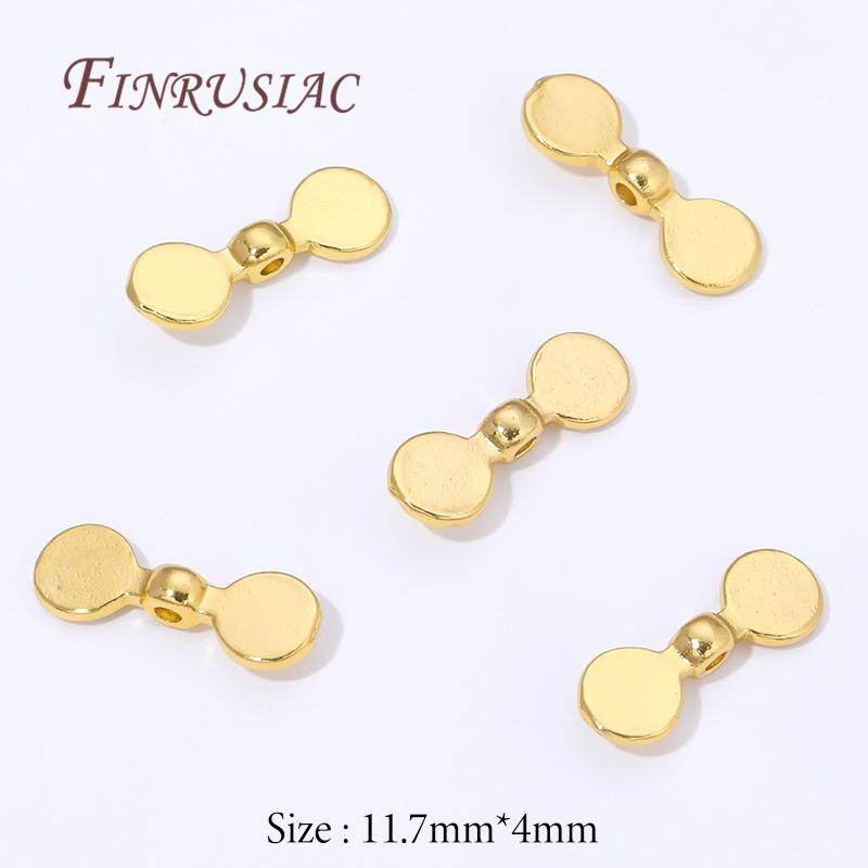 10/20Pcs 18K Gold Plated Decorative Beads,Spacers For Bead,Metal Separator Beads,Jewelry Making Supplies,Bracelets Accessories