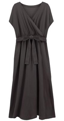 Two Hatch Bathrobe, 90397, Large, Charcoal Gray, Roomwear, Single Use, Absorbent Waffle Fabric, Suitable for Nursing