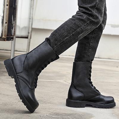 Tactical Boots, Rubber Non-slip Special Forces Combat Boots, Military Fan Boots, Leather Martin Boots