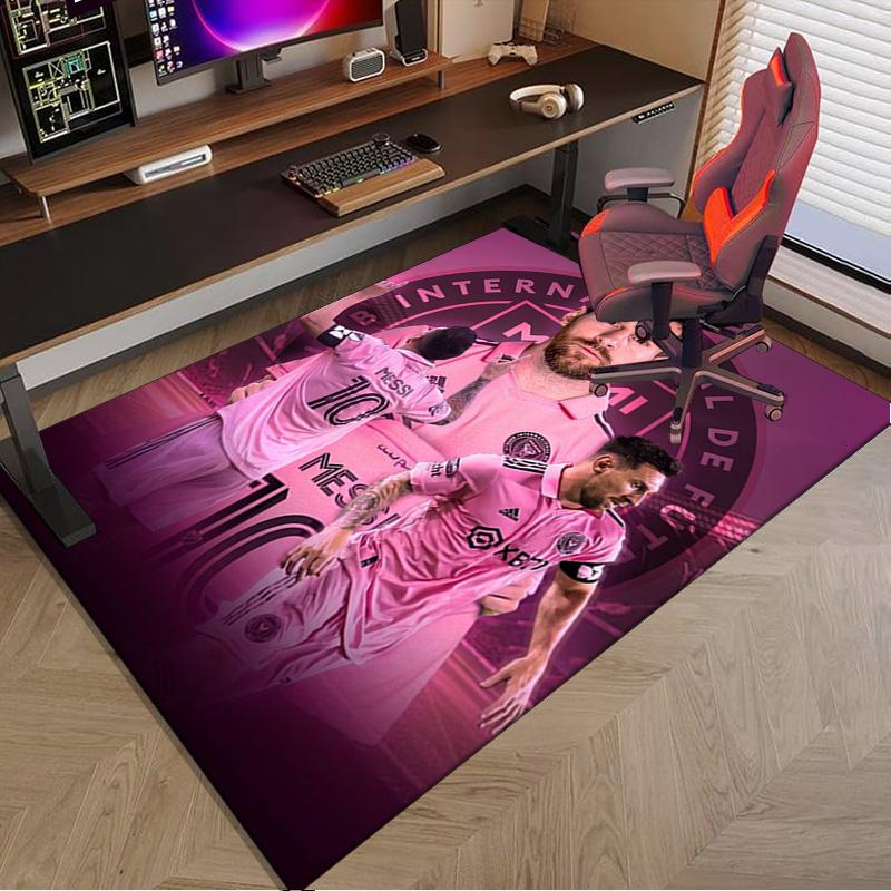 Messi's Pink  Area Rug for Office, Chair Rug, Decorative Carpet Livingroom Mat, Large Size Fan gifts Christmas gifts