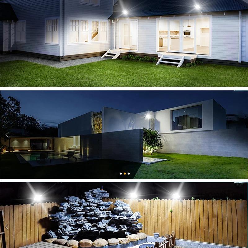 Powerful LED Solar Outdoor Led Courtyard Wall Lamp Rechargeable Human Body Induction Garden Terrace Garage Door Street Lighting