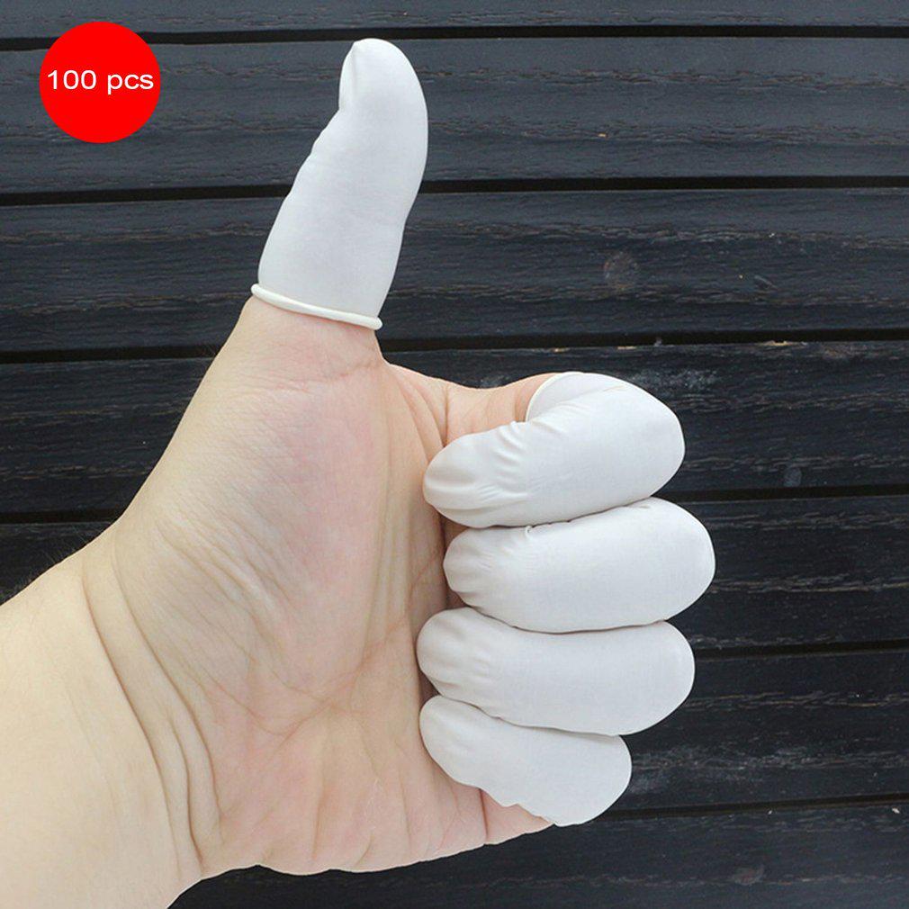 100PCS Non-slip Disposable Fingertips Protector Gloves Rubber Anti-static Latex Finger Cots Fingertips Durable Tool Dropshipping