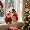 2pcs Cute Gingerbread Mans Gnome Decoration Men's And Women's Plush Set For Christmas Xmas, Indoor And Outdoor Decoration