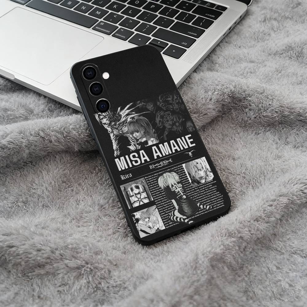 M-Misa- Death Note Phone Case For Samsung Galaxy A73,A71 A72,A70,A53,A52,A51,Soft Silicone Black Cover