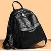 Woven PU Backpack Large Capacity Travel Backpack Women's Multi-functional Shoulder Bag
