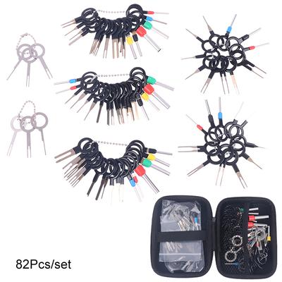 82Pcs/Set Car Terminal Removal Tool Kit Automotive Pin Extractor Stylus Plug