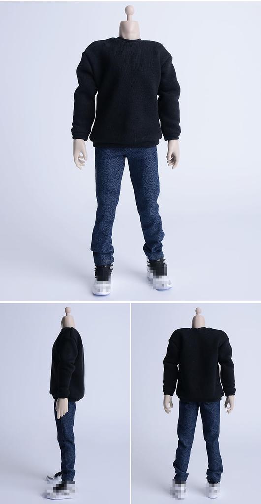 Jeans Long Sleeve Sweatshirt Set and Body Not 1/6 (head Included)