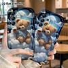 Phone case: 2D flat, suitable for Samsung Galaxy A34 A35 M05 M06 S20 S22 S21 FE Plus 5G protective case, brown teddy bear, perfect Christmas and Hallo