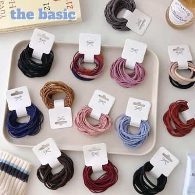 Korean-Style Elastic Hair Tie: Multi-Strand, Versatile, Simple Hair Accessory.