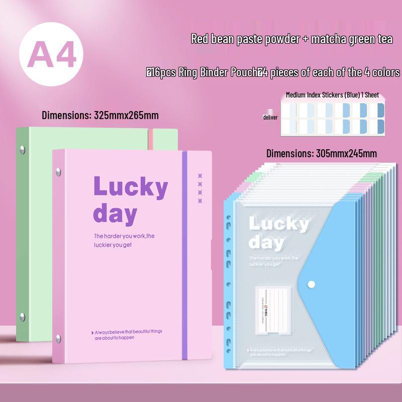 A4 Loose-Leaf File Bag for Documents and Test Papers