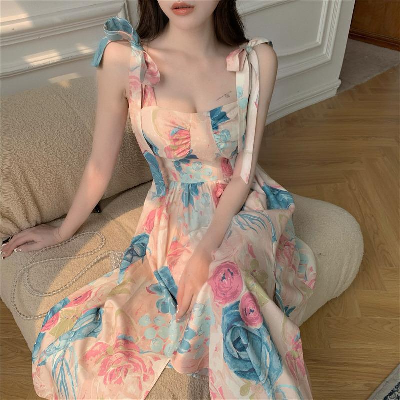 Floral Suspender Dress - Sweet & Sexy Summer French Style