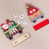 Wooden Christmas Advent Calendar Santa Claus Car Wooden Ornament Santa Calendar Ornaments  Desktop