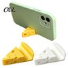 Handheld Phone Support 3D Printed Cheese Holder, Cute Mini Mount with Portable Stand Keychain Ring, Lightweight Desktop for Tablet Stable Cradle