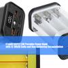 Portable Chargers Case Builts in Safety Features Solderless Structure for 12x18650 Batteries Corrosion Resistant Plastic