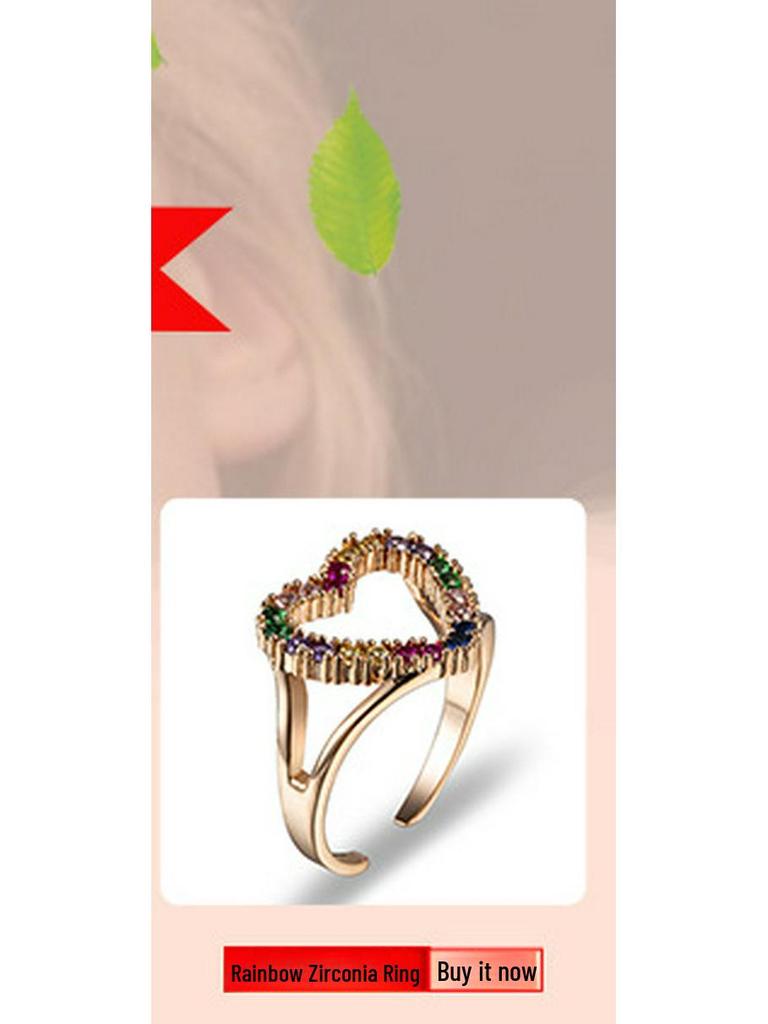 European & American Creative Zircon Fashion Jewelry Ring: New Hot-Selling Design