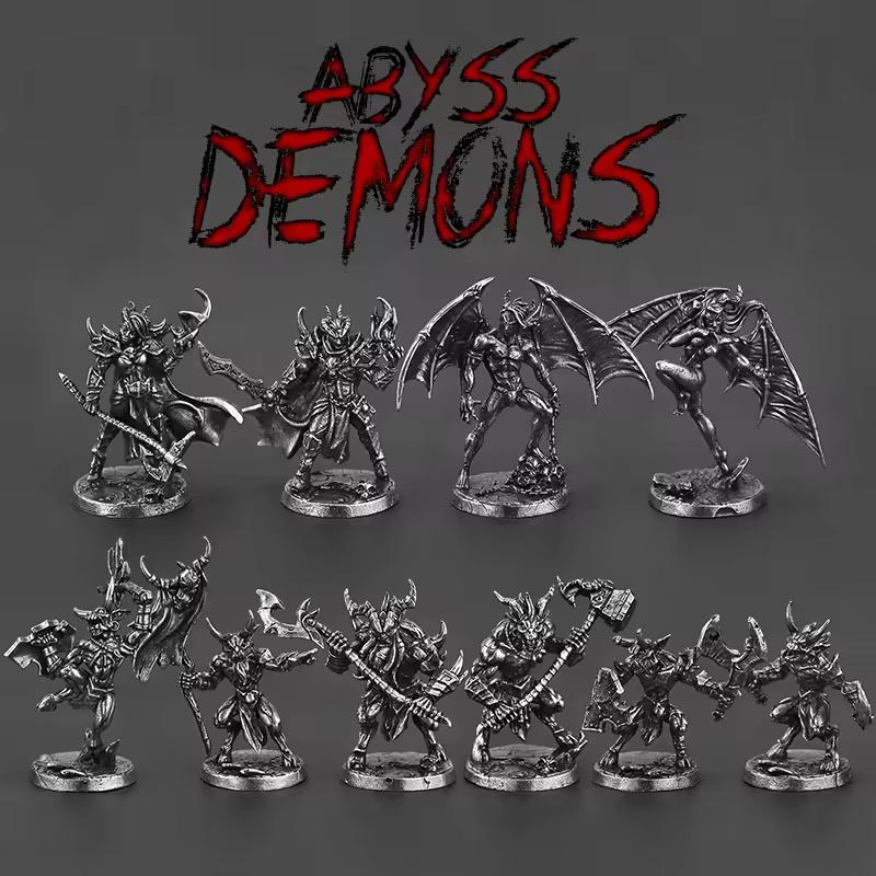 Metal Hell Abyss Demon Warrior Man Model Hand-made Finished Car Carrier Tabletop Game Chess Piece Jewelry Boy Ornaments Toy Gift