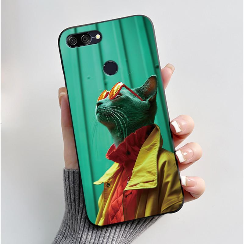 For Asus ZenFone Max Plus M1 ZB570TL X018D Case Aesthetic Cat Cartoon Soft TPU Silicone Back Protective Cover Coque Fundas Capa