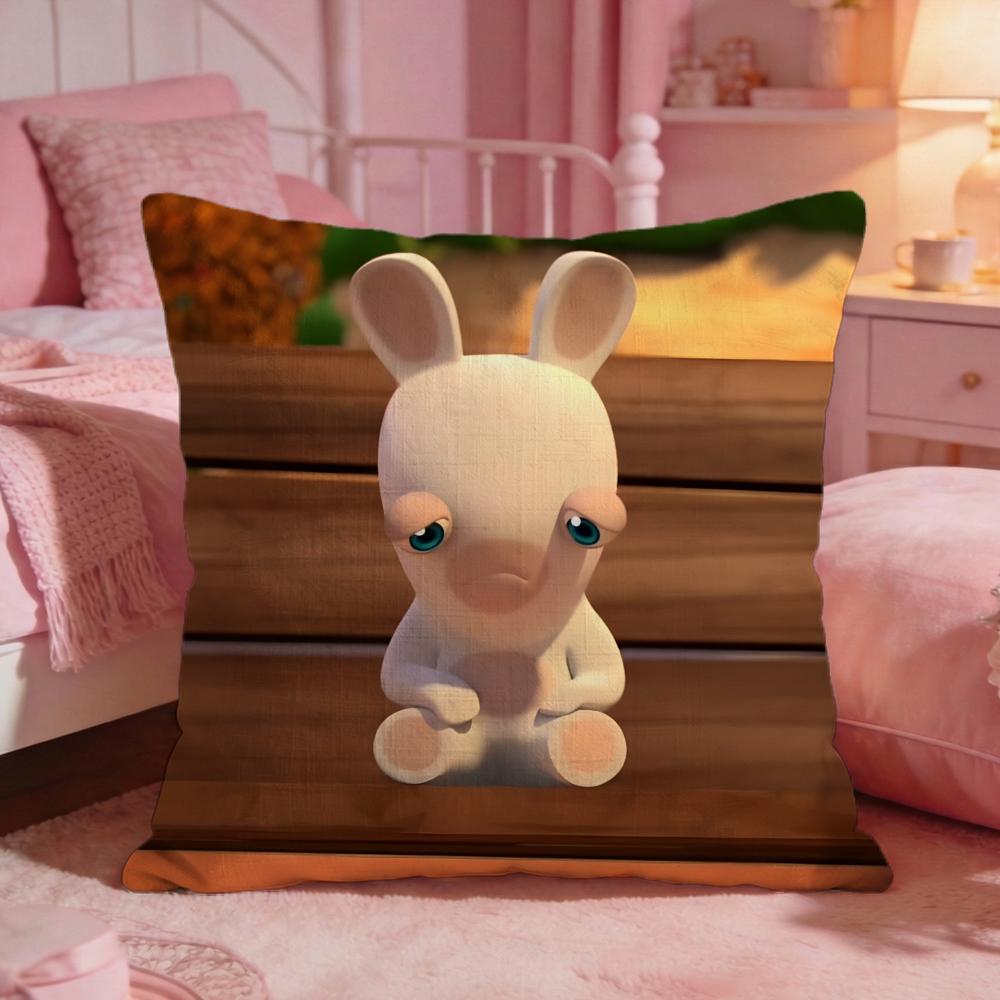 Rabbids IInvasions Anime Cushion Cover Premium Comfort Reversible Pillow Cove Two In One Design For Any Room  Car Interior