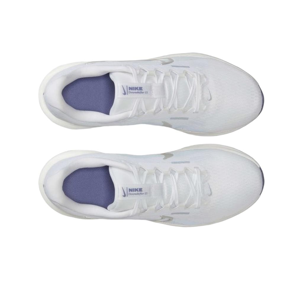 Nike Downshifter 13 Bílá Metalická Stříbrná Dámské Tenisky Šedá Football-Grey Světle Modrá FD6476-110