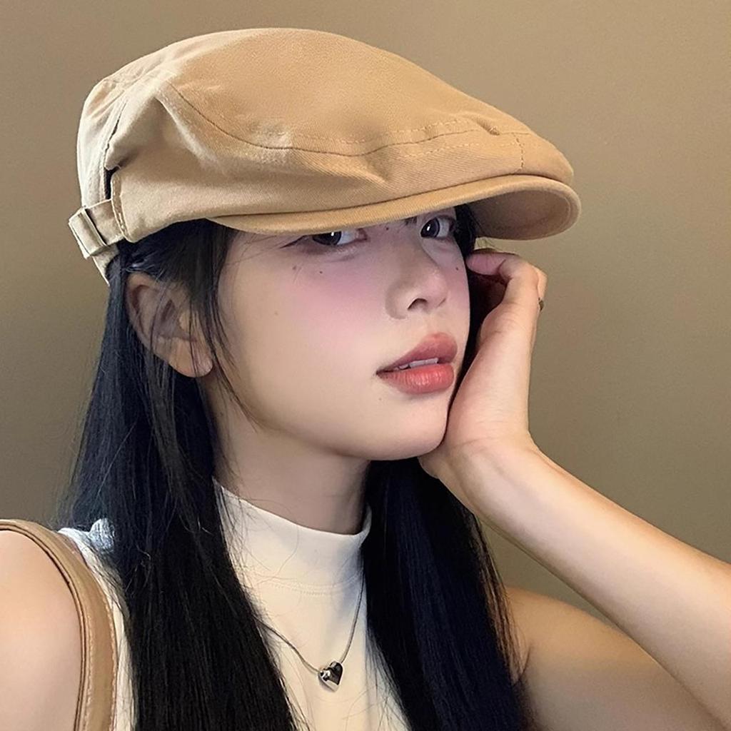 Japanese Reverse Wear Forward Caps for Women Fashion Embroidery Letters Street Berets Hip Hop Cotton Adjustable Newsboy Hats