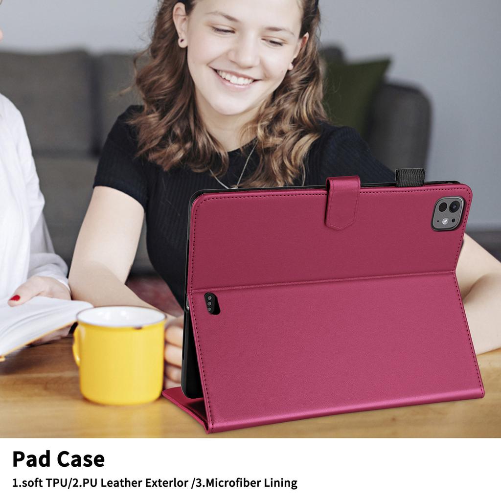 Applicable To iPad Pro13 Inch Tablet Leather Case Ipad10.9 Rhombus Small Fragrant Wind Card Bracket Anti-drop Mini7