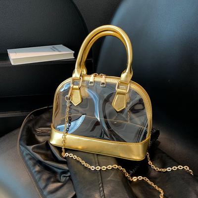 Modische und transparente, beliebte Muscheltaschen dieses Jahr, neue trendige Umhängetaschen für Frühling und Sommer 2025, PVC-Ketten, trendige Umhängetaschen