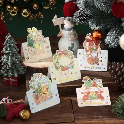 10 Stücke Weihnachtsgrußkarte Kinder Mini Weihnachtssegen Grußkarten Umschlag Neujahr Postkarte Geschenkkarte Weihnachtsfeier