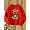 Taglie Europee Felpa con Cappuccio Girocollo per Bambini Stampa alla Moda Top Versatile