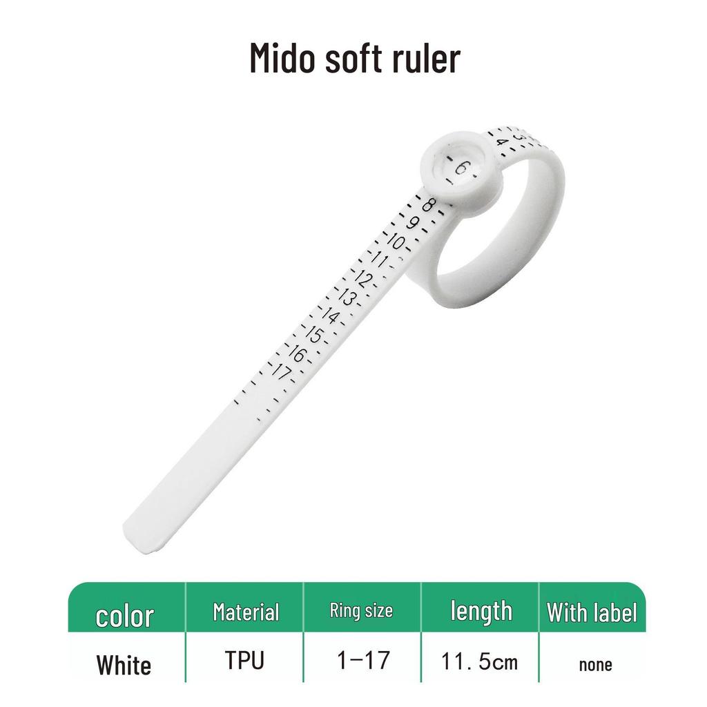 Ring Sizer: Belt-Style Tape with Magnifier for US, HK, UK, EU Measurements