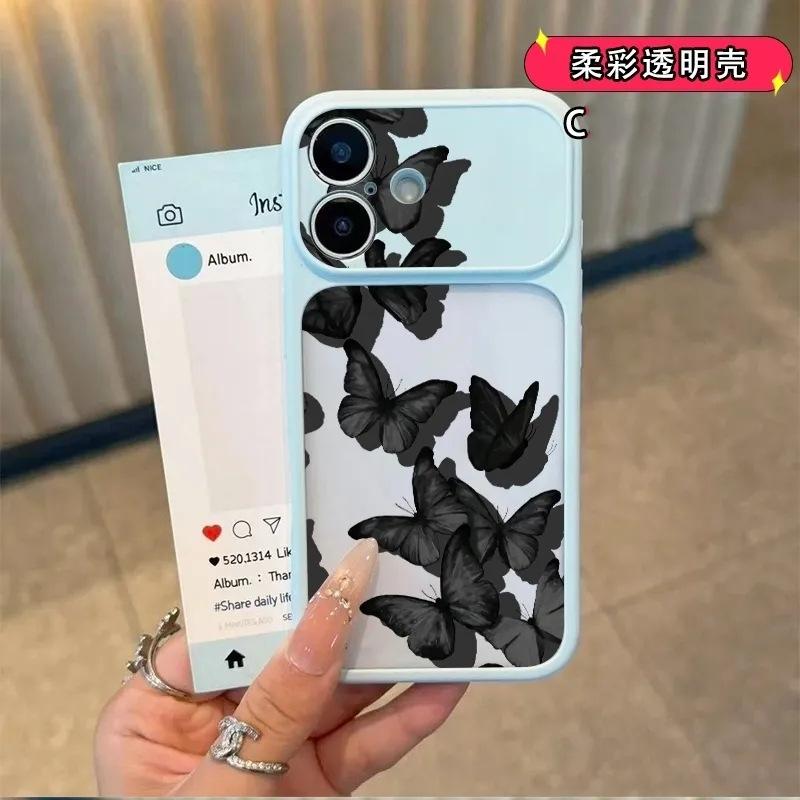 Black Butterfly Suitable for iPhone11Promax Mobile Phone Case Apple 11/11 Skin Acrylic 11/11 Fashion