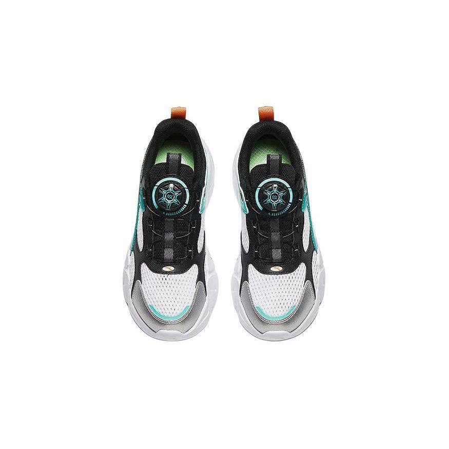 Anta Kids Shock Absorbing Wear Resistant Casual Shoes Kids Shoes White Black Green A312428801-1
