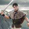 Vikinges Faux Furs Shawl Barbarians Collar,Medieval Knight Mantle Shoulder Wrap Warriour Cape Shawl Renaissances Costume