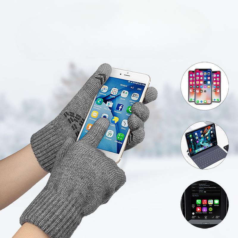 Warm Gloves Touch Screen Non Slip Men and Women Autumn and Winter Cashmere Knitted Gloves for Students Riding Cold Proof Gloves